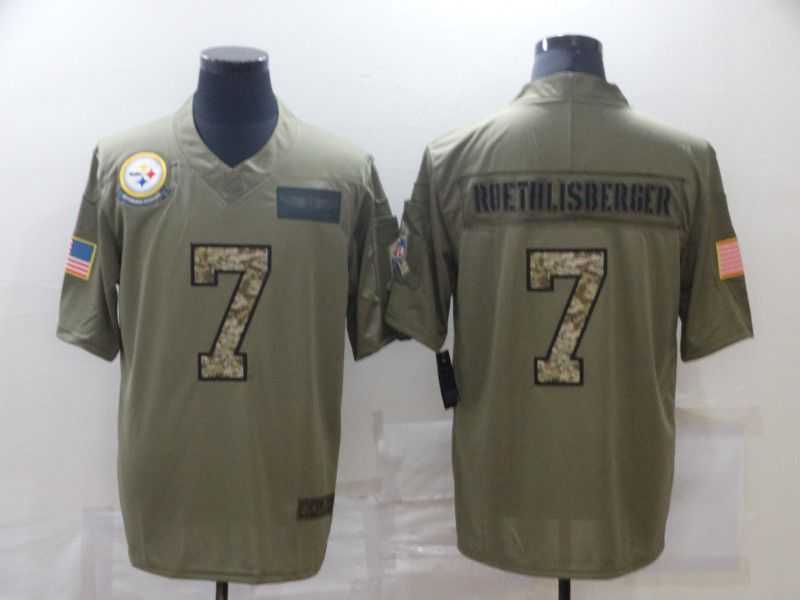 Men Pittsburgh Steelers 7 Roethlisberger Green Nike Limited Vapor Untouchable NFL Jerseys